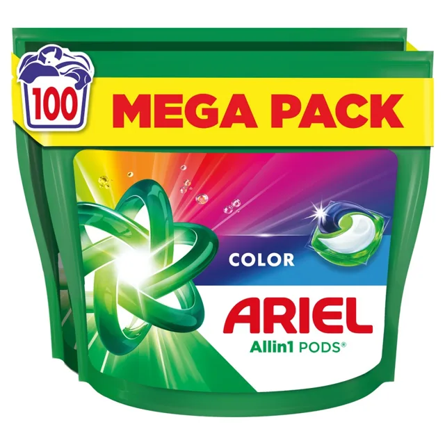 Ariel Color Allin1 gelové kapsle na praní sáček 100 ks