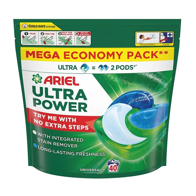 ARIEL Kapsle na praní UltraPower Univers+ 40 praní
