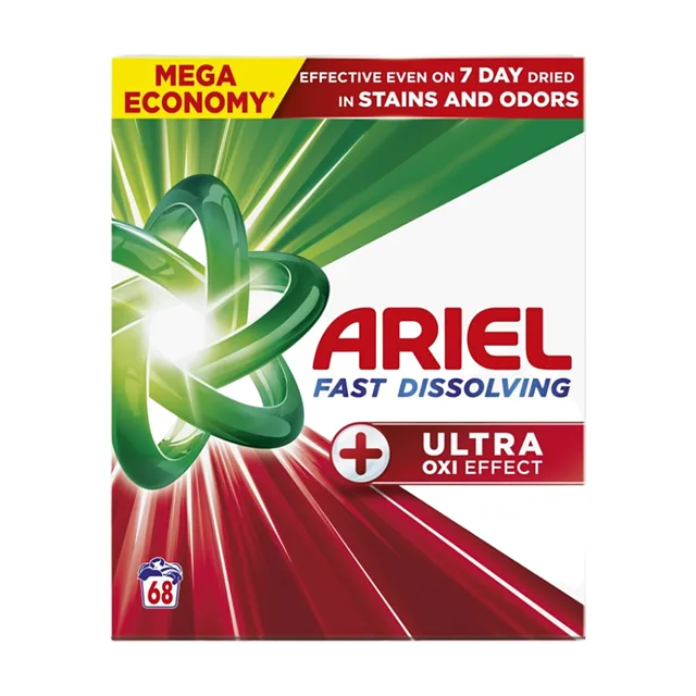 ARIEL Plus Ultra Oxi Effect Prací prášek 68 prani 3,74 kg
