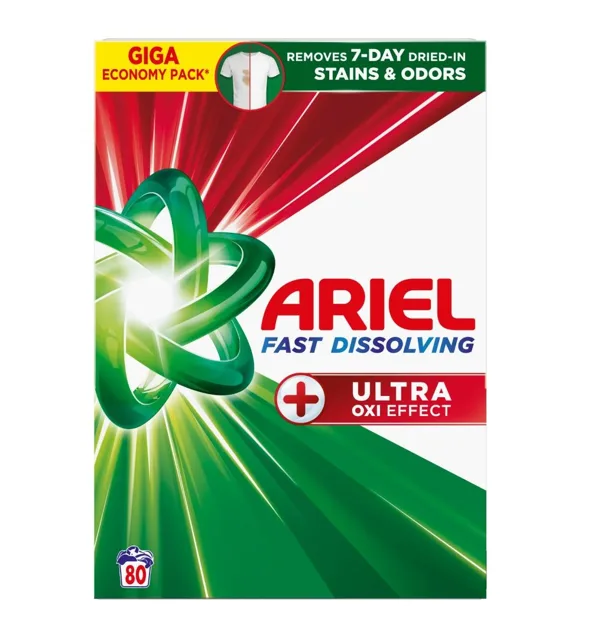 Ariel Ultra Oxi Effect prací prášek 4,4 kg 80 praní