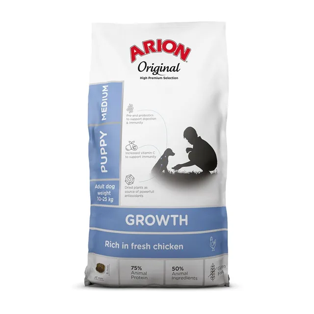 Arion Original Growth Medium Breed kuřecí - Výhodné balení: 2 x 12 kg
