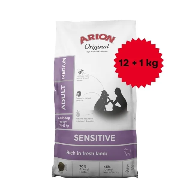 ARION Original Sensitive Medium 12+1 kg pro psy středních plemen s citlivým zažíváním