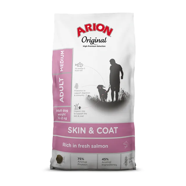 Arion Original Skin & Coat Medium Breed losos - výhodné balení: 2 x 12 kg