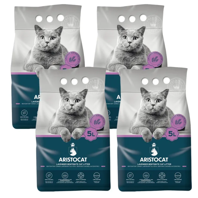 ARISTOCAT Bentonite Plus Bentonitové stelivo s vůni levandule 20 l (4 x 5 l)