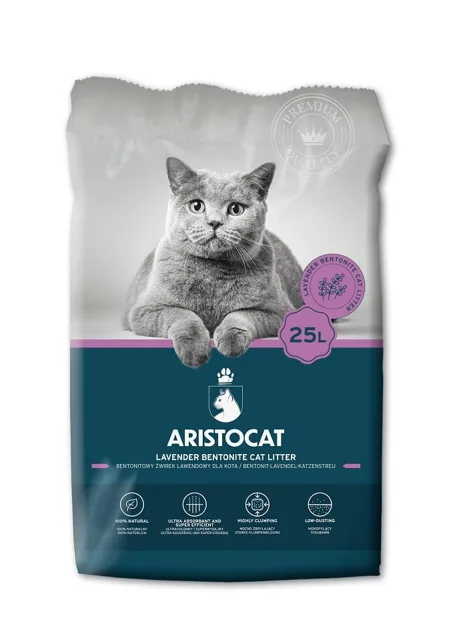 ARISTOCAT Bentonite Plus Bentonitové stelivo s vůni levandule 25 l