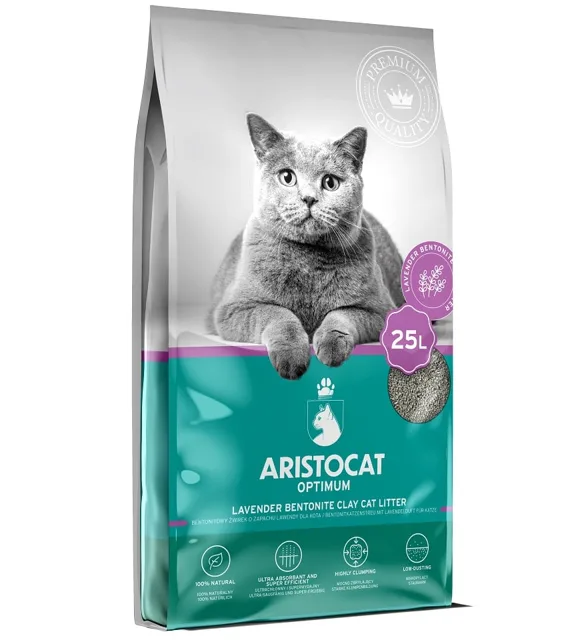 ARISTOCAT Optimum Levandule 25 l bentonitová podestýlka pro kočky s vůní levandule