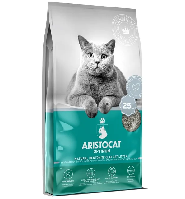 ARISTOCAT Optimum Natural 25 l bentonitová podestýlka pro kočky