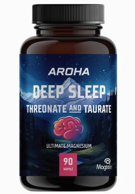 Aroha Deep Sleep Threonate and Taurate, Hořčík treonát a taurát, 90 kapslí