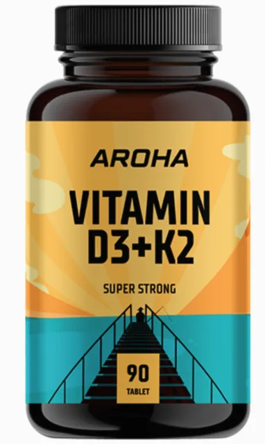 Aroha Vitamin D3+K2, 90 tablet