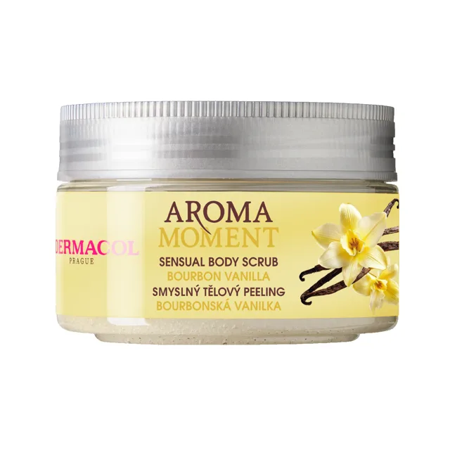 Aroma Moment   Smyslný tělový peeling bournbonská vanilka Dermacol - Oficiální e-shop Dermacol