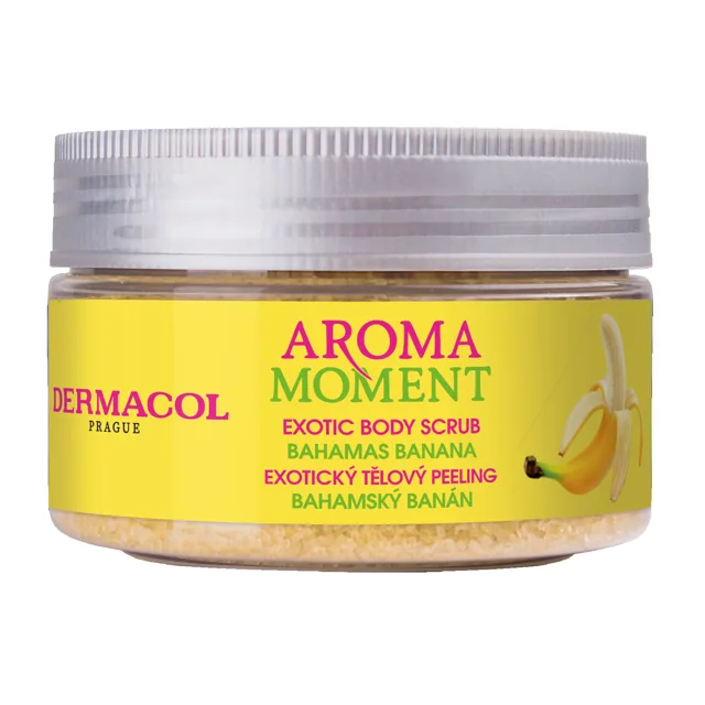 Aroma Moment   tělový cukrový peeling Bahamský banán Dermacol - Oficiální e-shop Dermacol