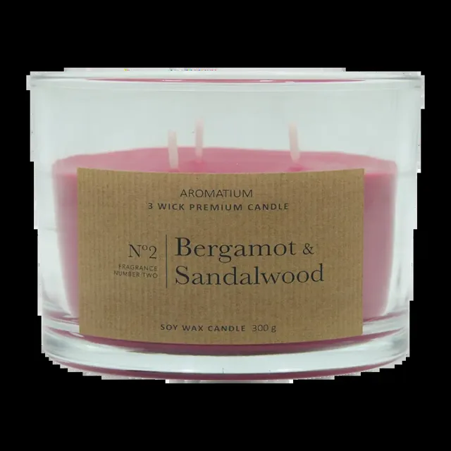 Aromatium Sójová svíčka Bergamot & Sandalwood