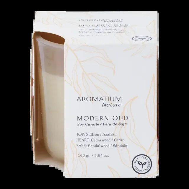 Aromatium Vonná svíčka se sójovým voskem Nature Modern Oud