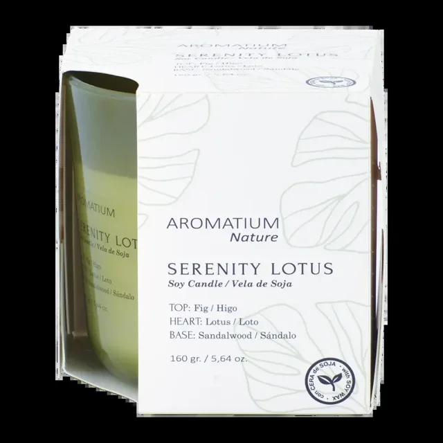 Aromatium Vonná svíčka se sójovým voskem Nature Serenity Lotus