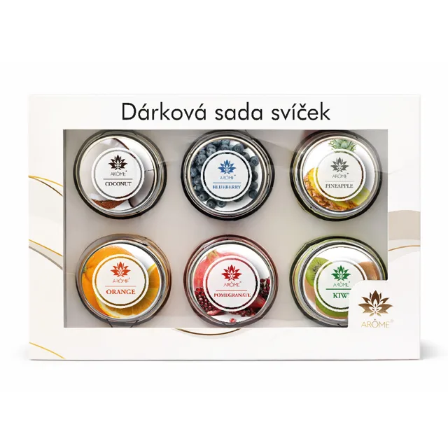 ARÔME Dárková sada vonných svíček Fruit