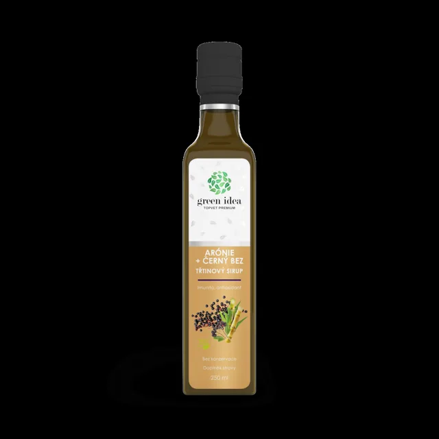 Aronie + černý bez sirup třtinový 250 ml - Green idea