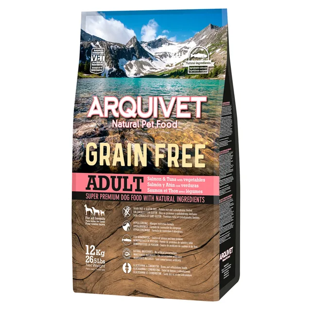 Arquivet Dog Grain Free Salmon - výhodné balení: 2× 12 kg