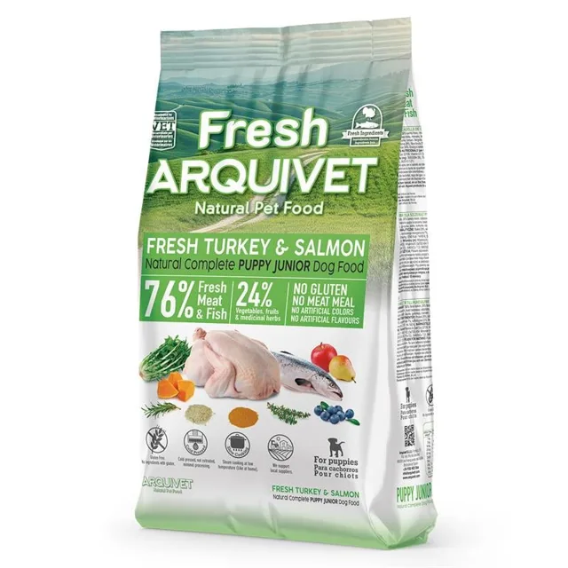 ARQUIVET Fresh Puppy Junior Polovlhčené krmivo pro štěňata s krůtou a lososem 2,5 kg