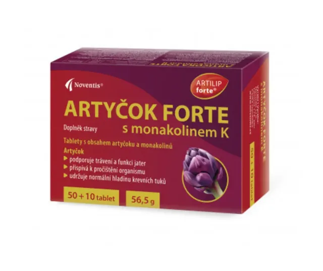 Artyčok Forte s monakolinem K 50+10 tablet
