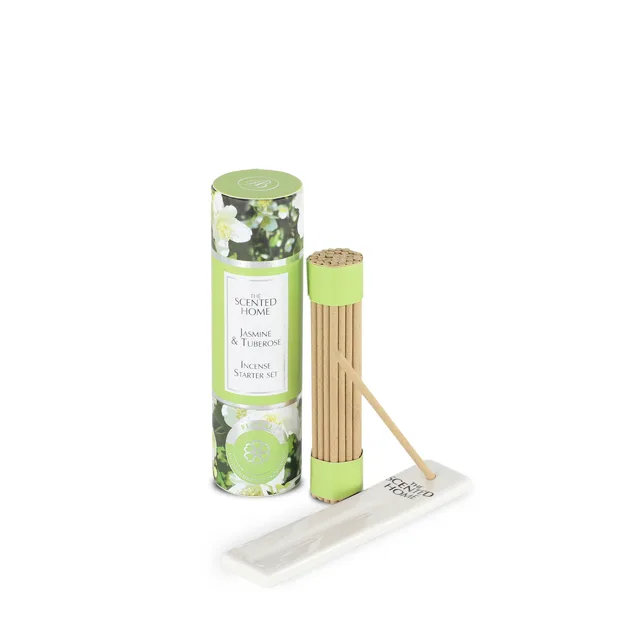 Ashleigh & Burwood London Sada vonných tyčinek mini s keramickým stojanem JASMINE & TUBEROSE 12 cm