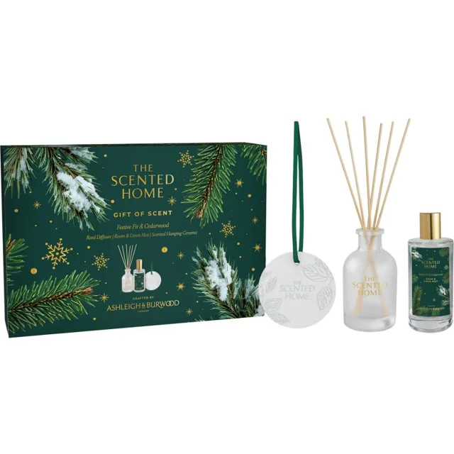 Ashleigh & Burwood London The Scented Home Festive Fir & Cedarwood dárková sada