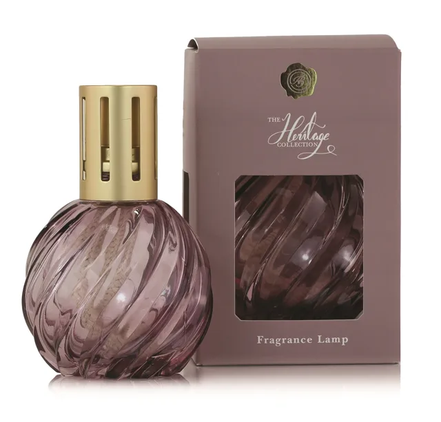 Ashleigh & Burwood London Velká katalytická lampa SPIRAL MAUVE skleněná fialová