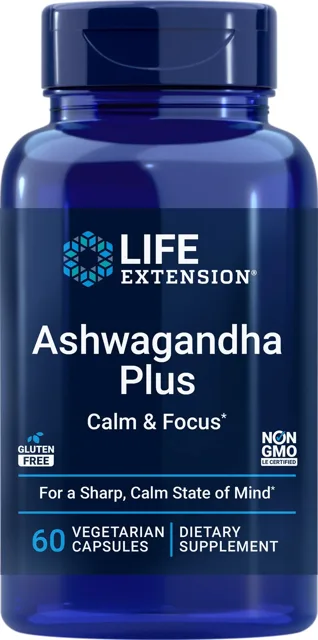 Ashwagandha Plus Calm & Focus, 60 kapslí