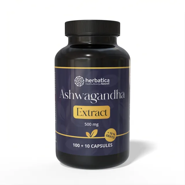Ashwagandha veganské kapsle – 7% extrakt withanolidů – 110 kapslí – Herbatica