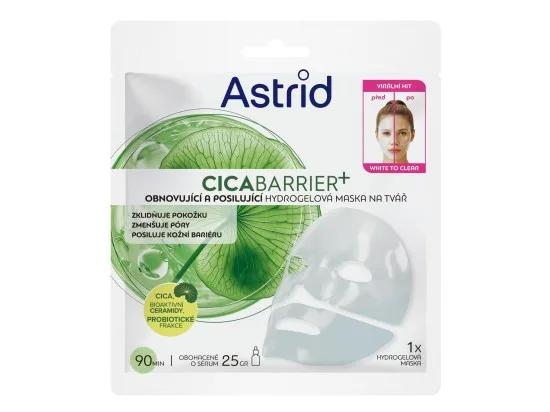 Astrid CICABARRIER+ obnovující a posilující hydrogelová maska na tvář 1 ks