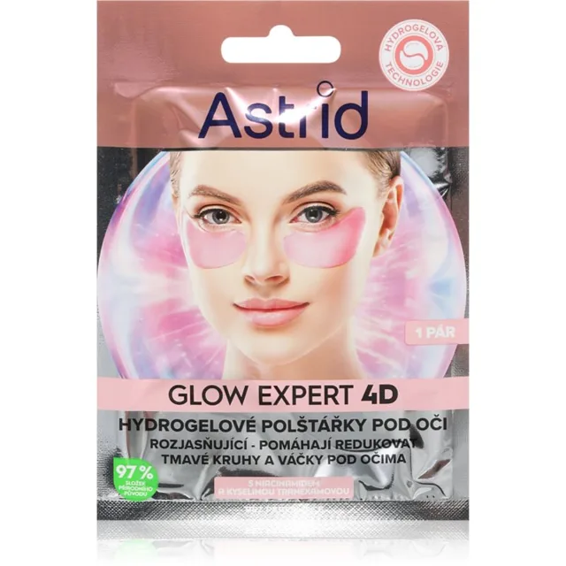 Astrid Glow Expert oční maska proti vráskám, váčkům a tmavým kruhům 2 ks