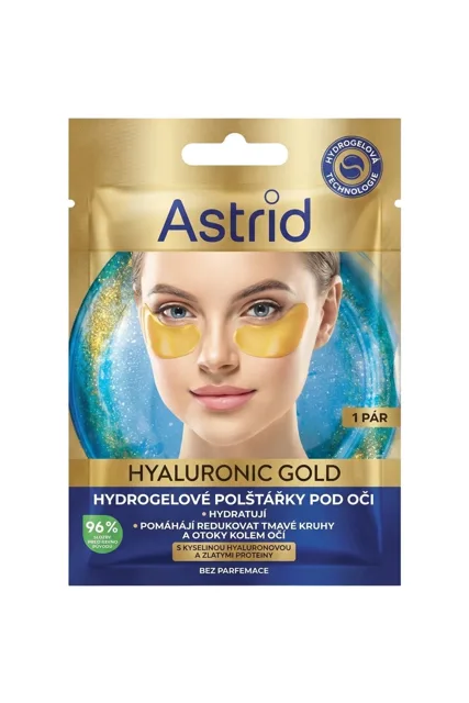 Astrid hydrogelové polštářky pod oči HYALURONIC GOLD Omlazující 1 pár EXP 03/26