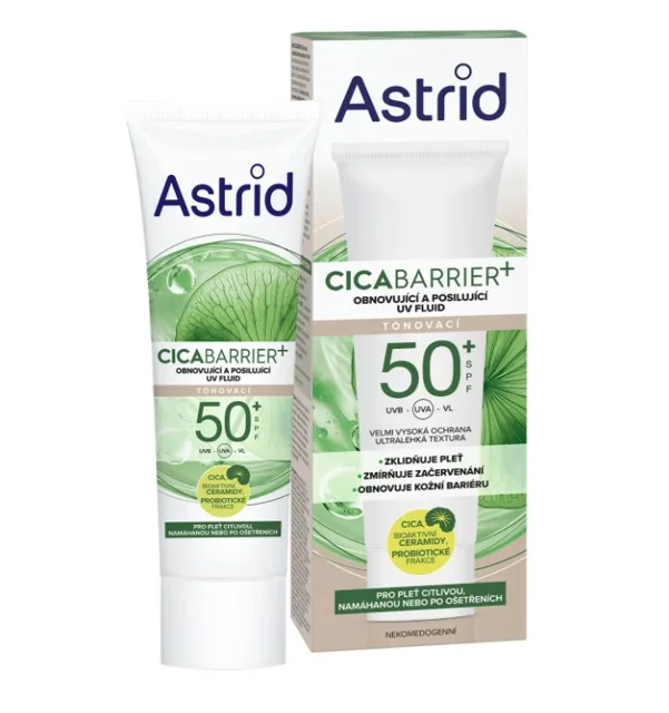 Astrid Obnovující a posilující UV fluid SPF 50+ Cicabarrier+ 40 ml