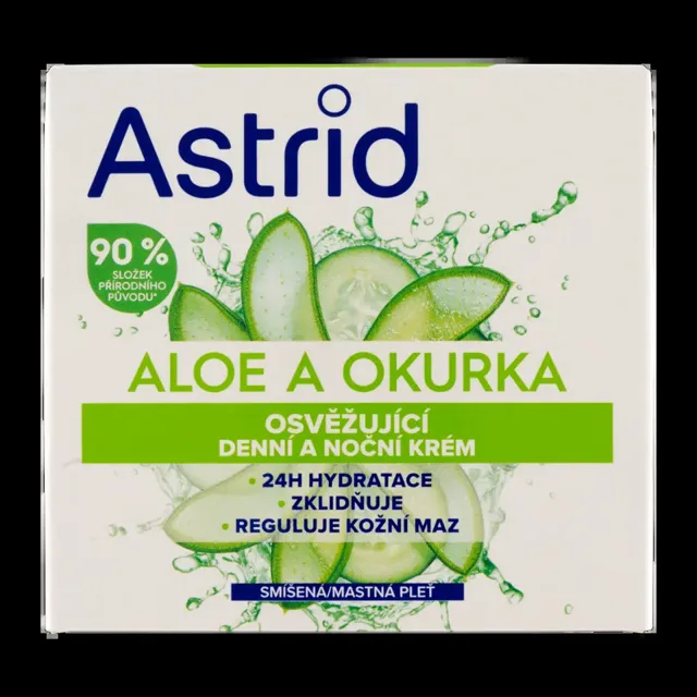 Astrid Osvěžující denní a noční krém pro normální a smíšenou pleť Aloe a okurka 50 ml
