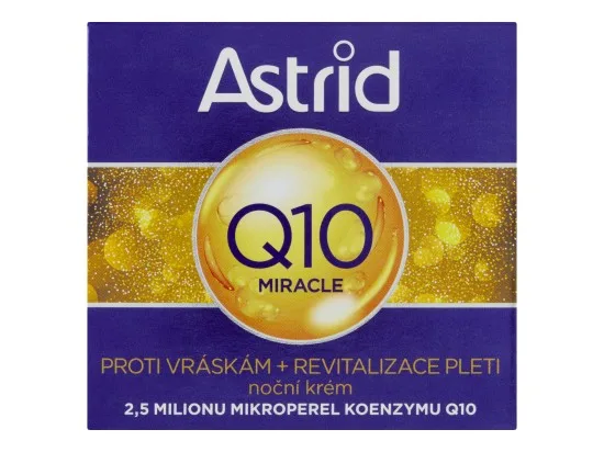 Astrid Q10 Miracle noční pleťový krém proti vráskám + revitalizace pleti 50 ml