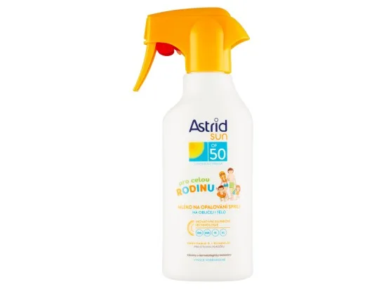 Astrid Sun mléko na opalování sprej pro celou rodinu OF 50 270 ml