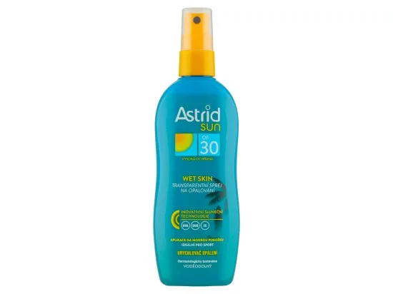 Astrid Sun Wet Skin transparentní sprej na opalování OF 30 150 ml