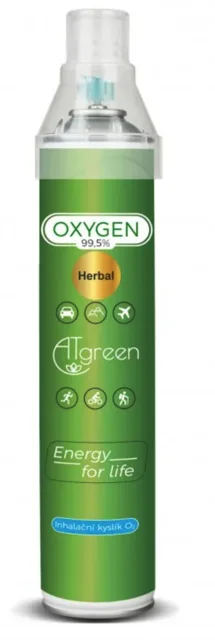 ATgreen Oxygen 99,5% Herbal, inhalační bylinný kyslík O2