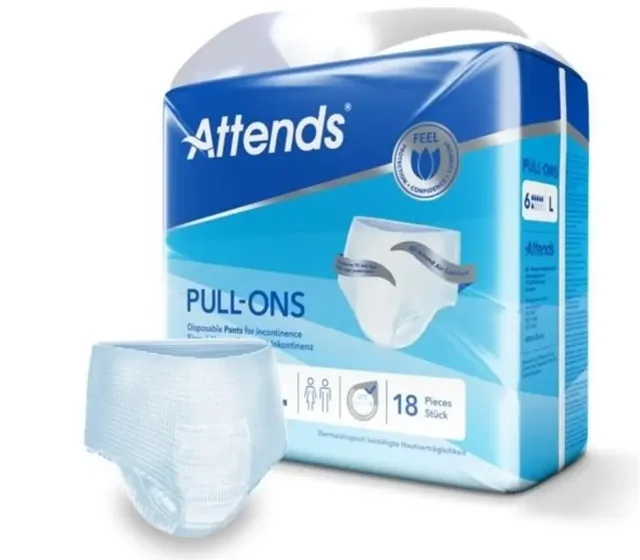 Attends Pull-Ons Plus 6 L 18 ks