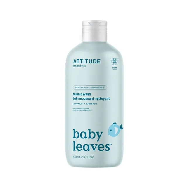 ATTITUDE Baby Leaves Dětská pěna do koupele Good Night 473 ml