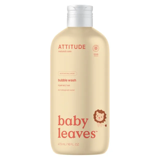 ATTITUDE Baby leaves dětská pěna do koupele s vůní hruškové šťávy 473 ml