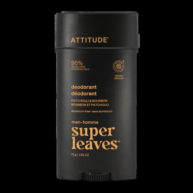 ATTITUDE Deodorant tuhý pro muže Super leaves Pačuli a bourbon