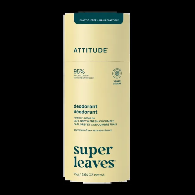 ATTITUDE Deodorant tuhý Super leaves Earl Grey a okurka 75 g
