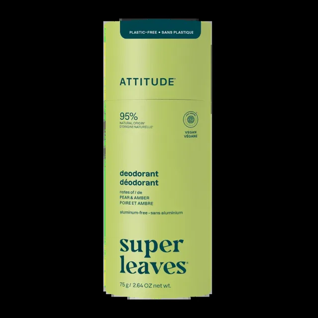 ATTITUDE Deodorant tuhý Super leaves Hruška a amber 75 g
