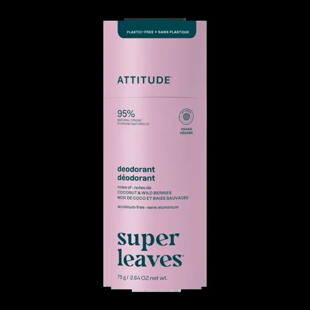 ATTITUDE Deodorant tuhý Super leaves Kokos a lesní plody 75 g