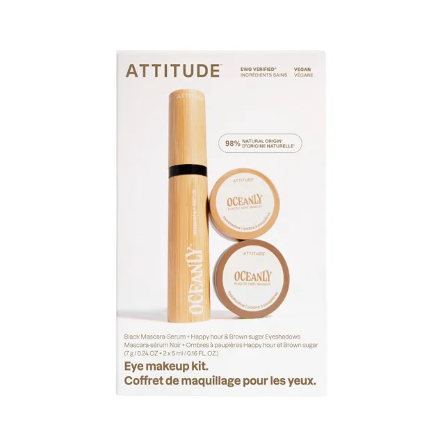 ATTITUDE Oceanly Set na líčení očí Brown 3 ks