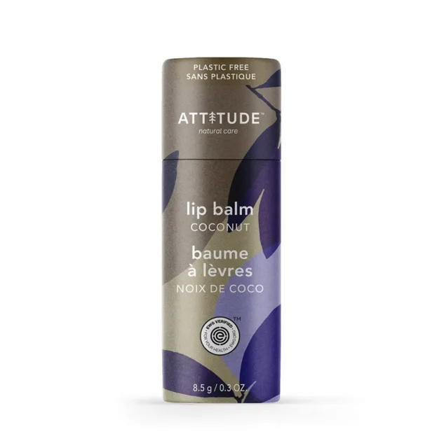 Attitude - Přírodní balzám na rty Leaves bar s vůní kokosu, 8,5 g