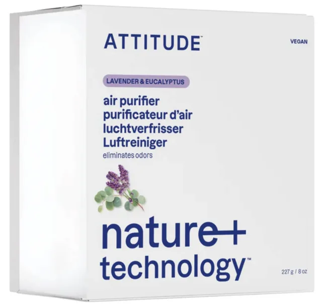 ATTITUDE Přírodní čisticí osvěžovač vzduchu, levandule & eukalyptus, 227 g