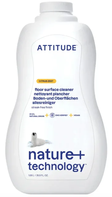 ATTITUDE Přírodní čisticí prostředek na podlahy a dřevo, citronová kůra, 1040 ml