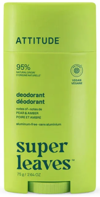 ATTITUDE Přírodní deodorant Super Leaves, hruška & amber, 75 g