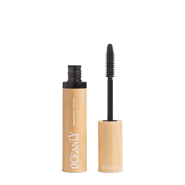 Attitude Řasenka se sérem pro výživu řas 2v1 Oceanly (Mascara + Serum) 7 g Black